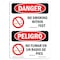 Signmission OSHA Sign, No Smoking W/in X Feet Bilingual, 18in X 12in Rigid Plastic, 12" W, 18" L, Spanish OS-DS-P-1218-VS-1480 - alternate 1